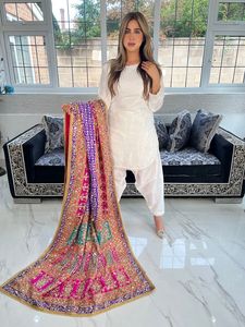 Nuevo diseño de lujo indio Banjara chales antiguo hecho a mano 100% seda pesado espejo trabajo bordado mujeres étnico largo todas las estaciones - Product Image 2