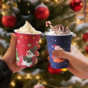 Gobelets à café biodégradables de 12 oz, étanches, jetables, pour boissons froides, gobelets en papier pour les fêtes, les entreprises, les magasins, la maison, écologiques - Product Image 5