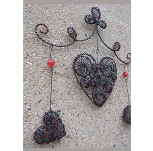 <b>Flower</b> Design Wrought Iron Christmas Hanging <b>Ornament</b> with Black Color for Home Christmas Holiday Decoration <b>Ornaments</b> - Product Image 4
