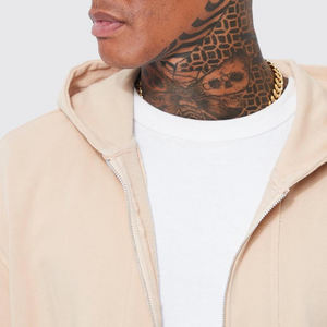 Sweat à capuche à fermeture éclair intégrale en molleton lourd personnalisé avec logo pour homme, hiver, 100% coton, imprimé numérique avec col à capuche - Product Image 5