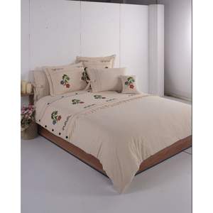 Parure de lit de luxe 6 pièces en coton floral, housse de couette 100% coton 200x220, drap-housse 160x200 brodé pastoral pour la maison - Product Image 2