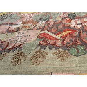 Tapis en laine et soie de bambou noué à la main Aurora Green, épaisseur 10 mm, motif abstrait original pour la maison, couloir, rectangle AKWB-3545 - Product Image 3