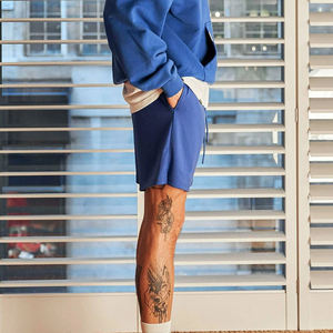 Pantalones cortos de malla de lona de cintura alta para hombre con logotipo personalizado, transpirables, ecológicos, a prueba de viento, poliéster/nailon sólido, venta al por mayor - Product Image 4