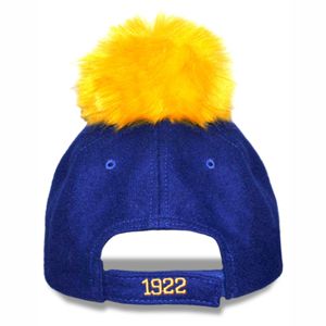 SGR Pom Cap Gold Sigma Gamma Rho Mezcla de lana Beanie Logotipo bordado Parte delantera y trasera | Sombrero de invierno cálido - Product Image 2