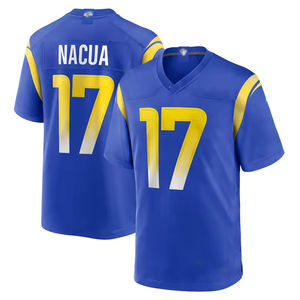Camiseta personalizable de fútbol americano con malla transpirable y parche bordado de manga corta MOQ bajo precio de fábrica - Product Image 6