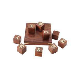 Tablero de juego de ajedrez de madera, juego de juguetes Tic Tac Toe, juguetes lógicos para niños para manualidades de diseño personalizado, gran oferta - Product Image 2
