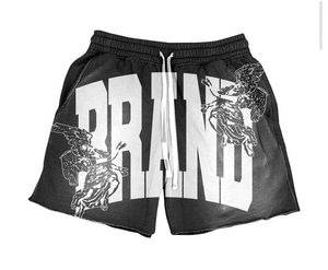 Conjunto de camiseta y pantalones cortos personalizados OEM, conjuntos de camiseta y pantalones cortos lavados con ácido de peso pesado, chándal para hombre, conjuntos cortos de camiseta de 2 piezas - Product Image 5