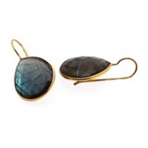 New Arrival Labradorite Gemstone Stud Gemstone 925 Sterling Silver Pear Shape Earrings - Product Image 1