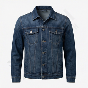 Chaqueta Vaquera para Hombre, Corte Ajustado Moderno, Algodón Resistente, Ropa Exterior Informal, Estilo Urbano, Chaquetas Vaqueras, Abrigos de Moda - Product Image 1