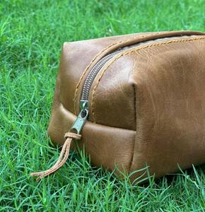 2025 Anwar Enterprises, bolsa de cosméticos de viaje neutra multifuncional, nueva bolsa de lavado de mano de cuero Crazy Horse genuina, ecológica - Product Image 2