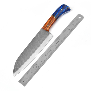 ชุดมีดทำครัวสไตล์อินดัสเทรียลโมเดิร์น ทำด้วยมือ เหล็กดามัสกัส ด้ามไม้มะกอก ดีไซน์พับได้ คม ODM รับประกัน 3 ปี - Product Image 1