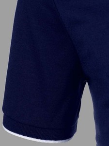 Polo à col contrasté imprimé cheval pour hommes, avec lettres et patchs - Product Image 4