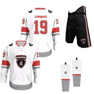 Maillots de hockey personnalisés pour ligue de hockey, vêtements de sport légers, uniformes de hockey brodés en twill et sublimés pour les équipes - Product Image 2