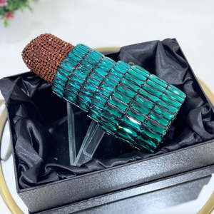 Sparkling <b>crystal</b> clutch evening party <b>bag</b> bridal wedding clutch ladies purse handmade evening clutch wholesale suppliers India - Product Image 3