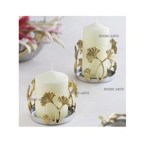 <b>Set</b> <b>Of</b> 2 Different Size Decorative Candle Holders Deluxe Quality Aluminium And Stainless Steel Candle Holders - Product Image 4