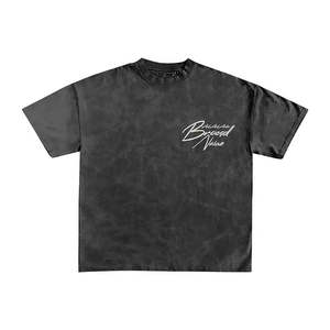 Logo imprimé personnalisé d'usine lavage à l'acide 2 pièces graphique hommes t-shirt et ensemble court pour hommes survêtement d'été ensembles pour hommes - Product Image 3