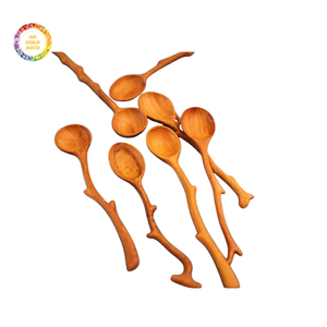 Juego de Cucharas de Madera, Cuchara con Diseño de Flor, Cuchara con Diseño de Hoja, Utensilios de Cocina de Madera Natural para Cocina - Product Image 6