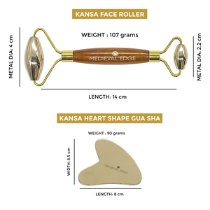 Best Quality Kansa Face <b>Roller</b> Gua Sha Tools Original Indian Factory Sculpting Ayurvedic Beauty Massager High Quality Kansa - Product Image 4