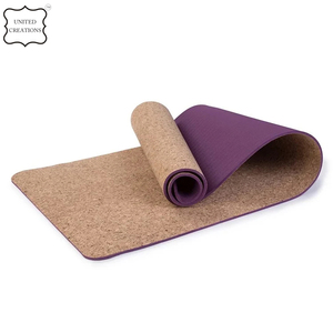 Esterilla de Yoga de corcho antideslizante duradera TPE ecológica logotipo personalizado impreso Goma de doble capa resistente al por mayor - Product Image 3