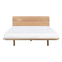 Cadre de lit moderne extensible et pliable, confortable et moelleux, fabriqué en teck massif, écologique, durable, multi-tailles, pour une utilisation en chambre à coucher