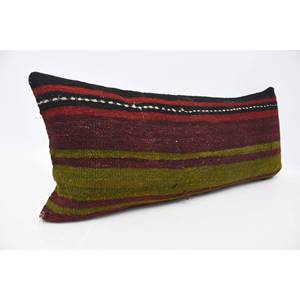 หมอนหนุนขนสัตว์โบฮีเมียนลายดอกไม้วินเทจสีแดงเข้มเป็นมิตรกับสิ่งแวดล้อมไม่ลื่นถอดซักได้ตกแต่งได้หรูหราขนาด16x36 - Product Image 3