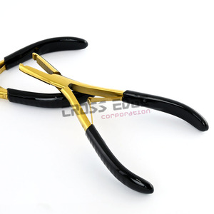 Pince à micro-perle professionnelle de 7 pouces pour extensions de cheveux Outil à un trou à double ressort facile à utiliser en acier inoxydable - Product Image 5