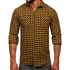 Chemises en flanelle classiques fabriquées en usine, sur mesure, ajustables, nouvelle collection, vêtements décontractés pour hommes, chemises en flanelle pour hommes - Product Image 1