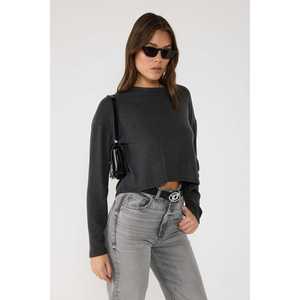 Blusa de manga larga con cuello redondo - Product Image 1