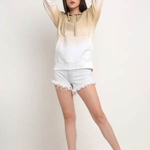 Sweat à capuche pour femme, couleur dégradée, bloc de couleur, sweat à capuche en molleton de coton personnalisé, sweat à capuche chaud et doux, streetwear avec cordon de serrage - Product Image 5