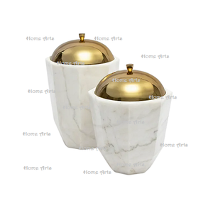 Contenedor de caja de almacenamiento de mármol blanco de nuevo diseño con tapa Caja de medicina de la más alta calidad a precios asequibles - Product Image 3