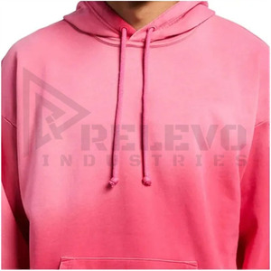 Vente en gros de sweat-shirts à capuche pour hommes en molleton 100% coton, poids lourd 430 GSM, design personnalisé, 2 pièces - Product Image 3