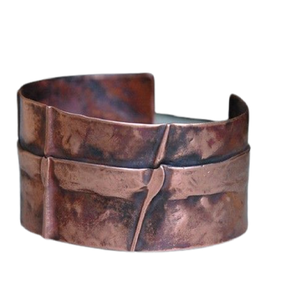 2024 American Popular 4mm Austria <b>Hammered</b> Cuff Wrap Seattle spring copper Cuffs Made in Handmade Vintage Copper Jewelry - Product Image 4