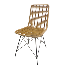 Chaises en fer et rotin en osier élégantes de fabrication indonésienne Mobilier d'extérieur polyvalent pour l'utilisation du salon dans l'entrepôt de la cour - Product Image 1