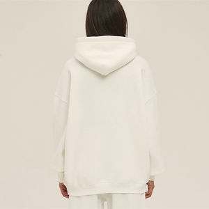 Sweat à capuche épais et surdimensionné unisexe, sweat-shirt à capuche vierge en polaire pour femmes, coton de haute qualité 100% avec logo personnalisé, complet en coton - Product Image 4