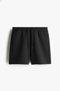 Short de sport noir pour homme, short de sport avec taille élastique et cordon de serrage, avec poches - Product Image 6