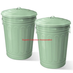 Cubo de basura de metal de la más alta calidad con soporte Cubo de basura de acero inoxidable para interiores y exteriores para parques públicos y uso en la oficina El mejor precio - Product Image 2