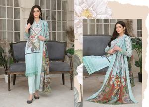 Calidad de exportación Lawn shalwar kameez pakistaní precio barato trajes para mujeres vestido de verano mujeres ropa de verano ropa de mujer - Product Image 2