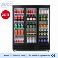 Vitrines de réfrigérateur de marque à faible de réfrigérateur transparents spacieux pour le magasin de franchise de boissons