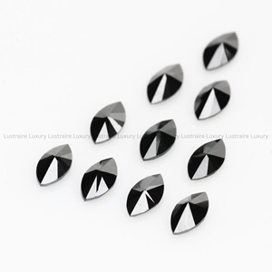 Diamant Noir Fantaisie Naturel Opale en Gros, Coupe Marquise 3x2 mm, Diamant Calibré Non Monté pour Bague Personnalisée, Pendentif et Bijoux - Product Image 3
