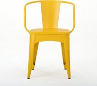 Ensemble de 3 chaises de table d'extérieur en fer de style moderne de bistrot or mat avec verre mobilier d'extérieur maison hôtel villa salon