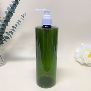 Venta al por mayor de envases cosméticos de color verde oscuro botellas de PET 500ml - 24mm - 40g para botellas de gel de ducha botellas de champú de plástico recargable - Product Image 4
