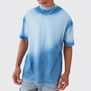 T-shirt court personnalisé poids lourd surdimensionné pour hommes Slim Streetwear 3D broderie appliques sérigraphie courte directe du fabricant - Product Image 4