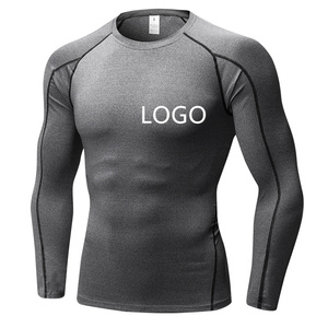 Profesional de alta calidad MMA Rashguard ropa de compresión nueva Camisa ajustada de manga larga hecha a medida Material de Spandex - Product Image 5
