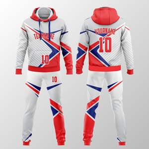 Conjunto de Sudadera con Capucha y Pantalones Deportivos Personalizados con Sublimación, Ropa Deportiva con Nombre y Número para Hombre - Product Image 1