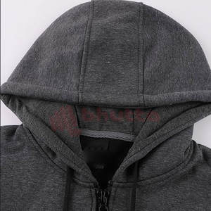 Black & Grey Oem Design Custom With Logo Printed Winter <b>Fleece</b> <b>Sherpa</b> Best Design Pullover Basics Cotton Blended <b>Hoodie</b> For <b>Men</b> - Product Image 4