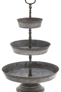 Support à gâteaux en métal galvanisé et aluminium Support à gâteaux en métal à 2 niveaux de forme ronde pour pâtisserie, dessert et tasse Support à gâteaux pour le bricolage - Product Image 3