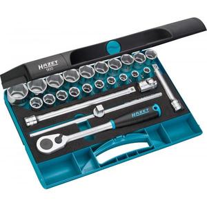 Hazet 25-Piece Set of Ratchet and Hexagonal <b>Square</b> Sockets 1/2'' with Traction Profile <b>Tool</b> Sets - Product Image 1