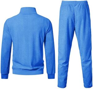 Conjunto de Dos Piezas Personalizable de Talla Grande para Invierno, Grueso, Transpirable, Cortavientos, de Secado Rápido, Color Sólido, Sudadera con Capucha y Pantalones Deportivos, Estilo Puff - Product Image 3