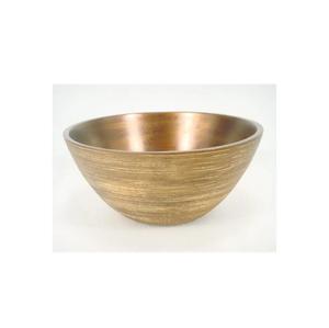 Nuevo cuenco de madera de forma redonda de diseño Simple, cuenco y servidor decorativo pulido de madera con acabado de color marrón - Product Image 1