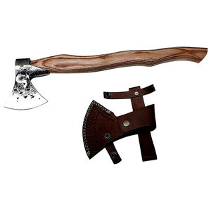 Wholesale Customized Top Quality OEM ODM Service Handmade Damascus Steel Axe Outdoor Camping Wooden Ash Wood <b>Handle</b> for Cutting - Product Image 2